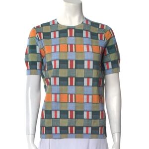 Tory Burch Plaid T-shirt SZ M